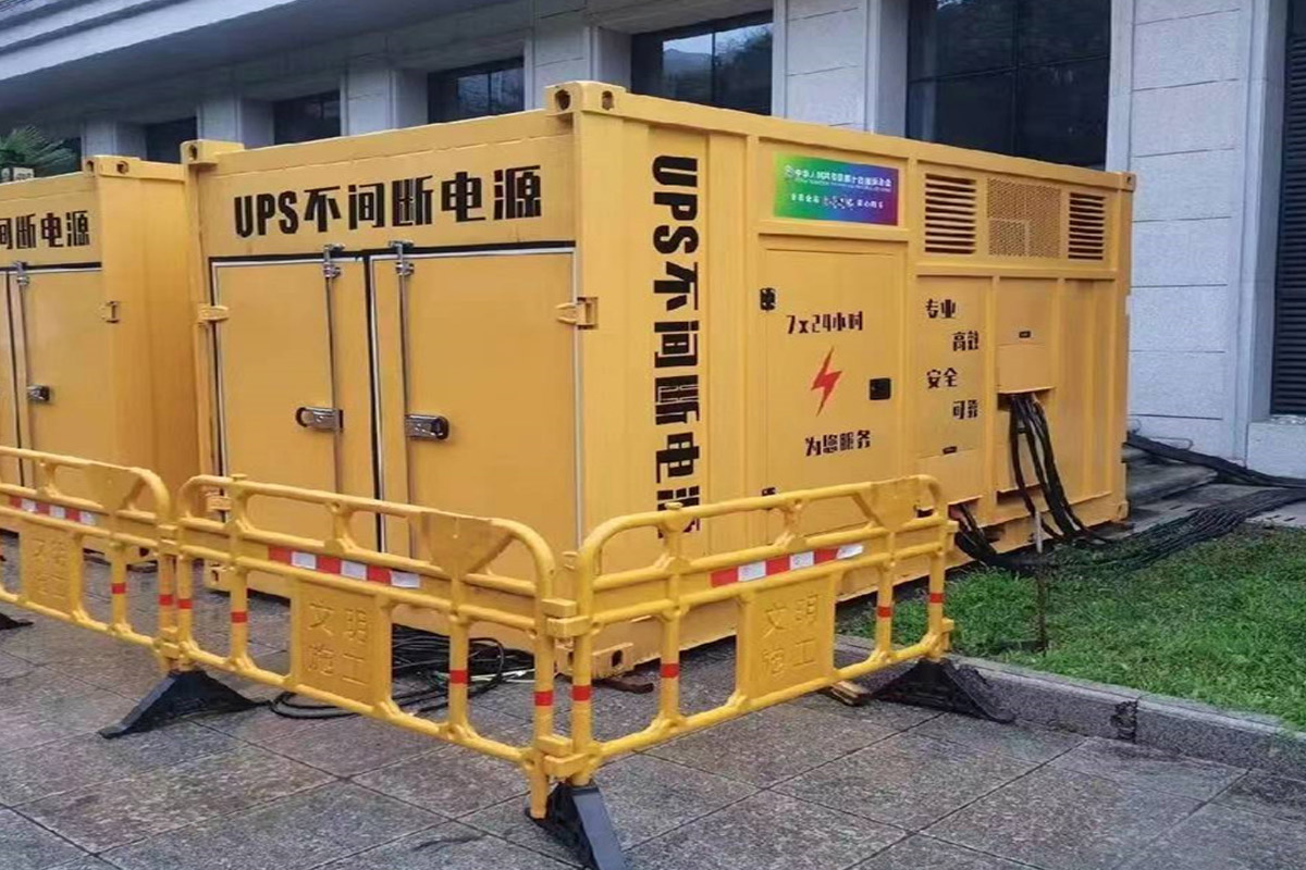 乌达发电机租赁施工现场