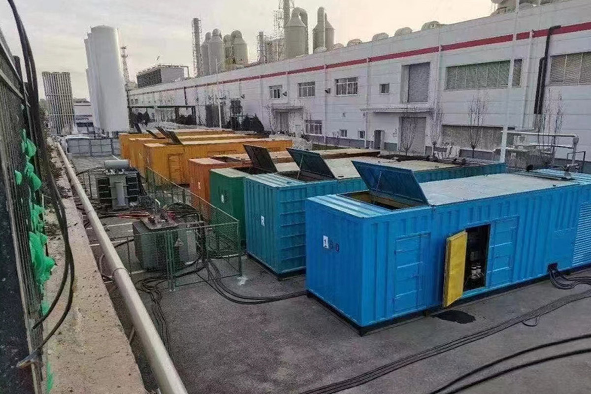 乌达发电机租赁施工现场