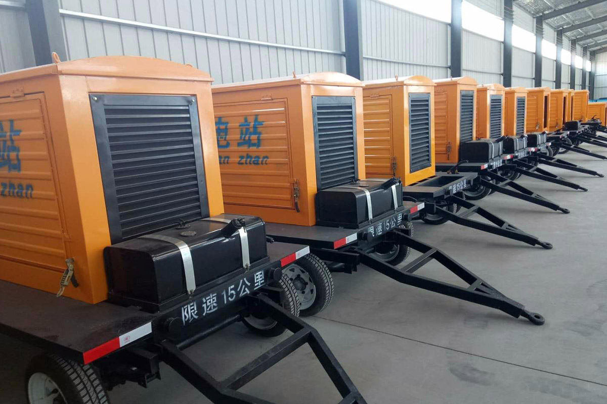 乌达发电机租赁施工现场